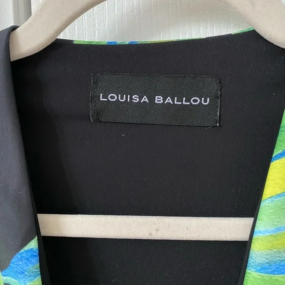 Louisa Ballou Blue and Green Sleeveless Ring Dress - Picture 3 of 3